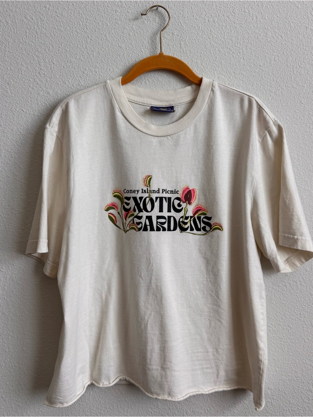 Exotic Gardens Coney Island Picnic Graphic Tee - Cream